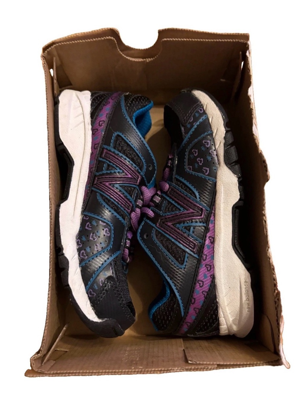 New Without Box New Balance Kid's 416 V1 Running Shoe, Black/Purple, 11.5 M US - Picture 7 of 10